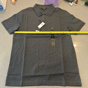 Banana Republic Men's Charcoal Gray Polo Luxe Touch Slim Fit